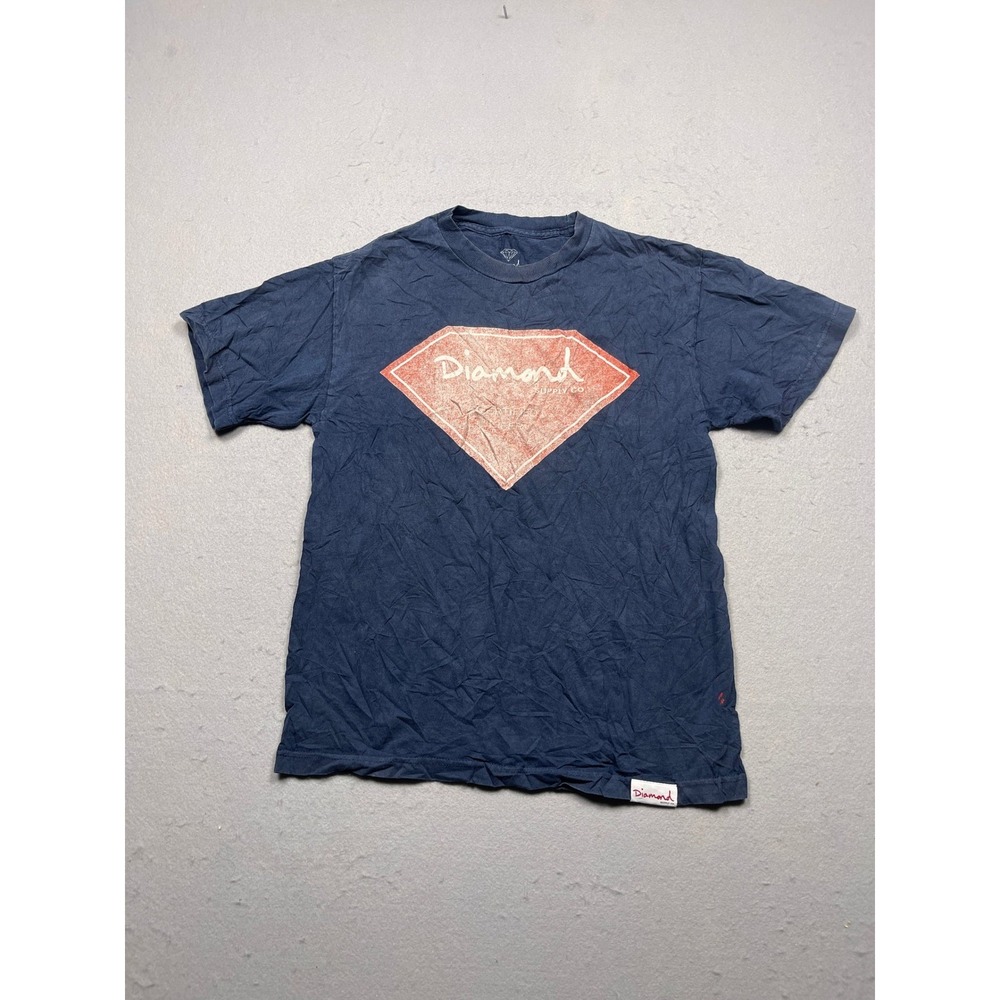 Diamond Supply Co Logo T-Shirt Mens Medium Blue Cotton Graphic Skate Good